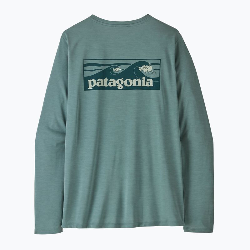 Лонгслів жіночий Patagonia Capilene Cool Daily Shirt - Boardshort Logo blue sage/light blue sage x-dye 5