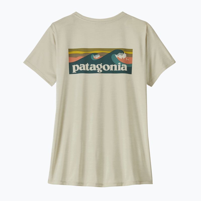 Футболка жіноча Patagonia Capilene Cool Daily Shirt - Boardshort Logo dyno white 6