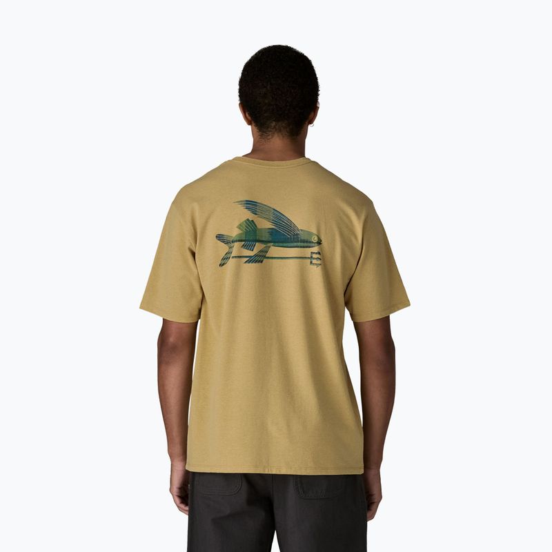 Футболка чоловіча Patagonia Flying Fish Responsibili Tee limestone yellow/heritage fitz 3