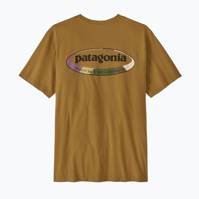 Футболка чоловіча Patagonia '95 Oval Logo bobcat brown/sunshine 2