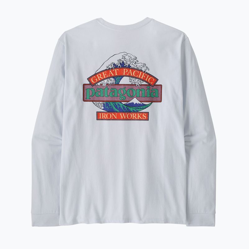 Лонгслів трекінговий чоловічий Patagonia Great Waves Responsibili Tee white 2
