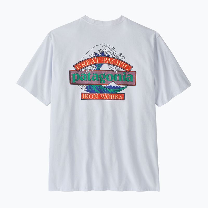 Футболка трекінгова чоловіча Patagonia Great Waves Responsibili Tee white 2