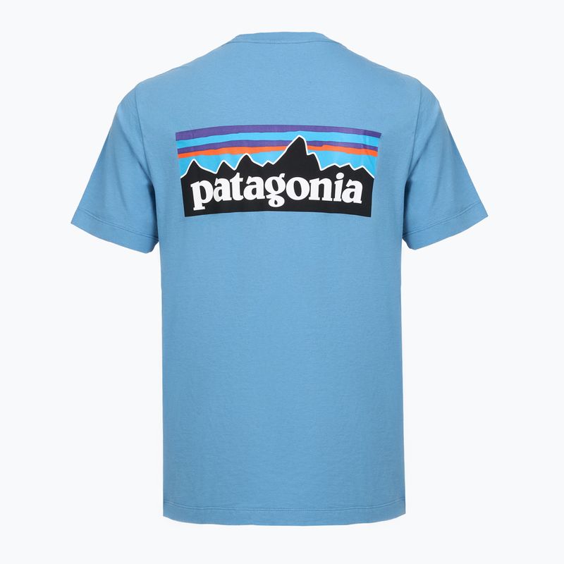 Футболка чоловіча Patagonia P-6 Logo shore blue 2