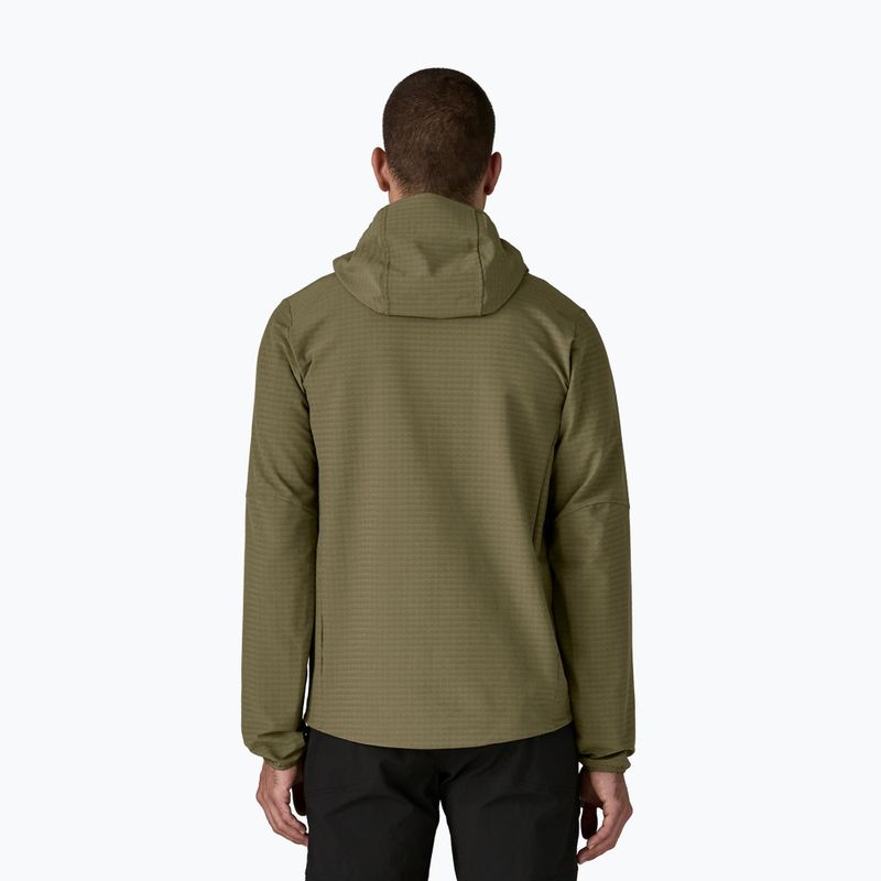 Куртка софтшел чоловіча Patagonia R1 TechFace Hoody basin green 3