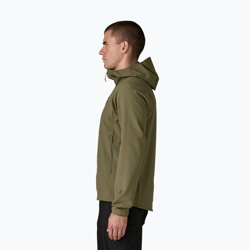Куртка софтшел чоловіча Patagonia R1 TechFace Hoody basin green 4
