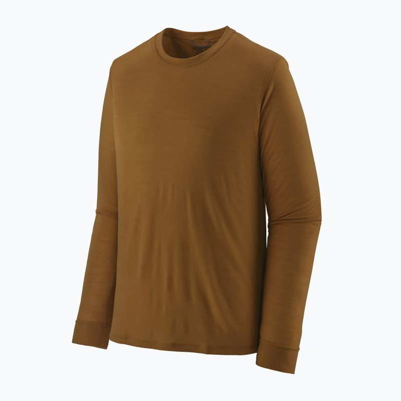 Лонгслів трекінговий чоловічий Patagonia Cap Cool Merino Blend LS wolf brown