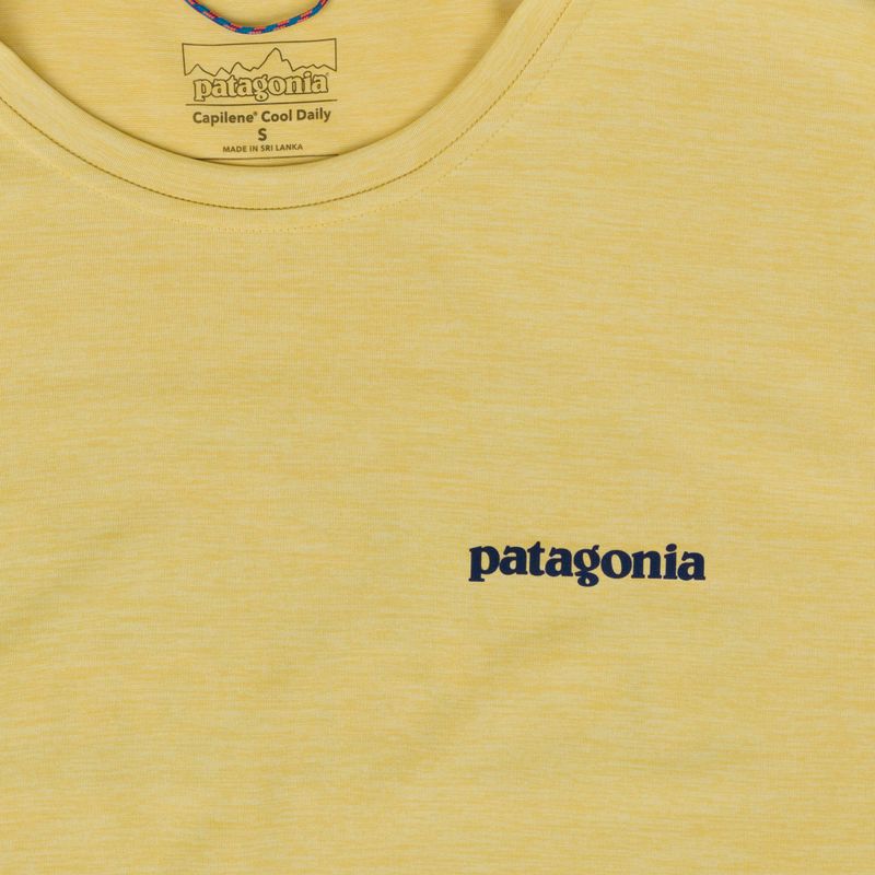 Лонгслів чоловічий Patagonia Cap Cool Daily Boardshort Logo LS limestone yellow - Light Limestone yellow x-dye 3