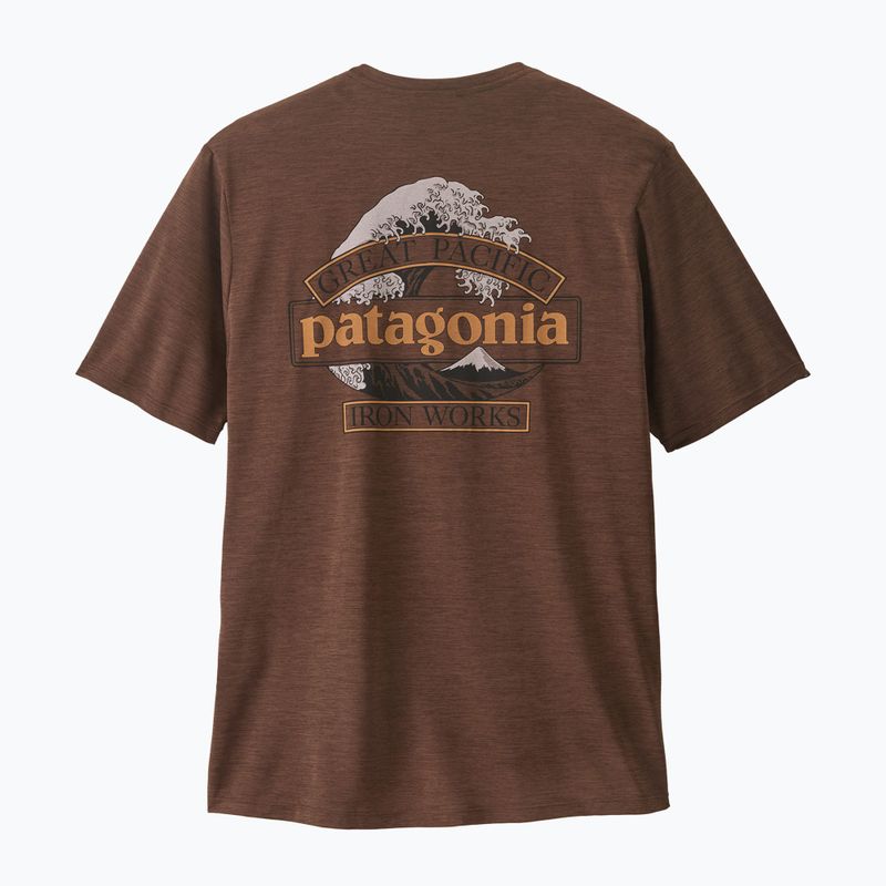 Футболка чоловіча Patagonia Cap Cool Daily Great Waves berm brown - light berm brown x-dye 2