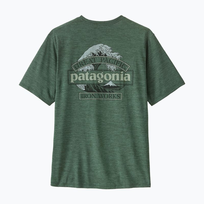 Футболка чоловіча Patagonia Cap Cool Daily Great Waves canopy green - light canopy green x-dye 2