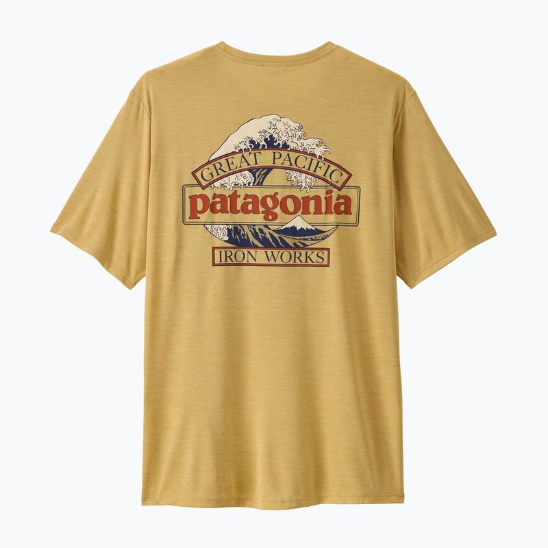 Футболка чоловіча Patagonia Cap Cool Daily Great Waves limestone yellow - light limestone yellow x-dye 2