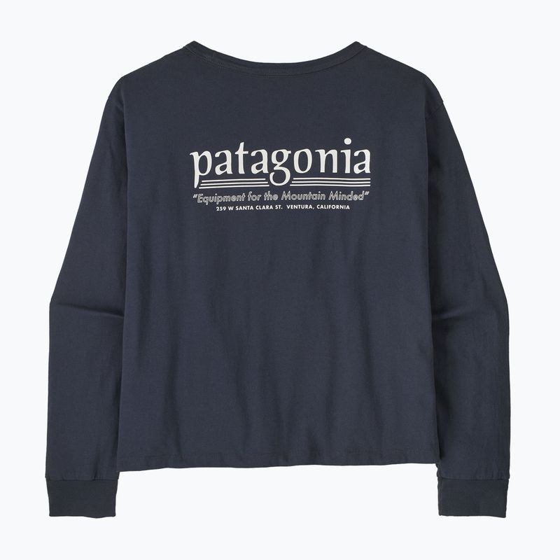 Лонгслів жіночий Patagonia Hut Tripper Easy Cut smolder blue 2