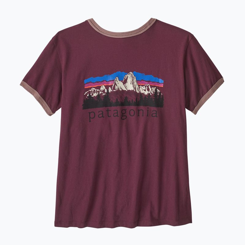 Футболка жіноча Patagonia Fitz Roy Foothills Ringer Tee berry fig 2
