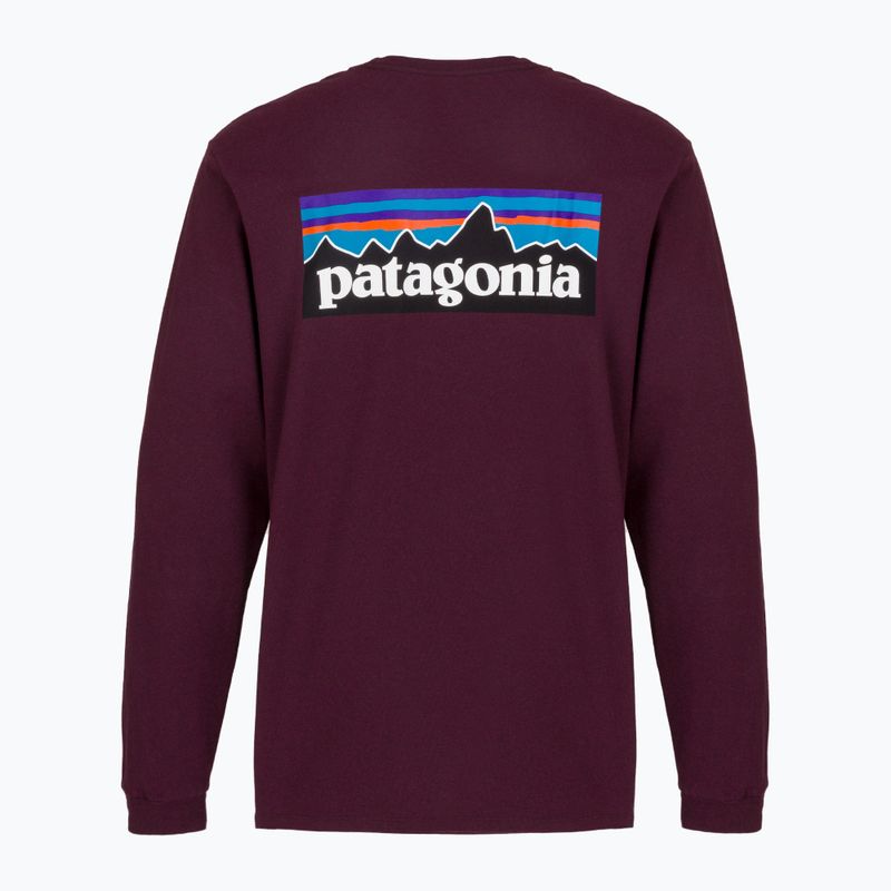 Лонгслів чоловічий Patagonia P-6 Logo Responsibili berry fig 2