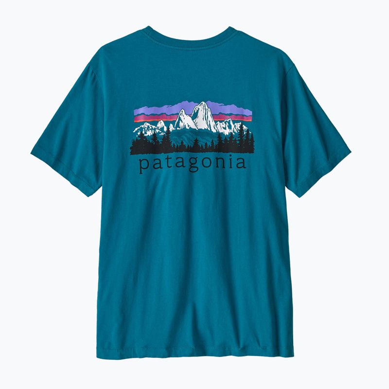 Футболка чоловіча Patagonia Fitz Roy Foothills glacial blue 2