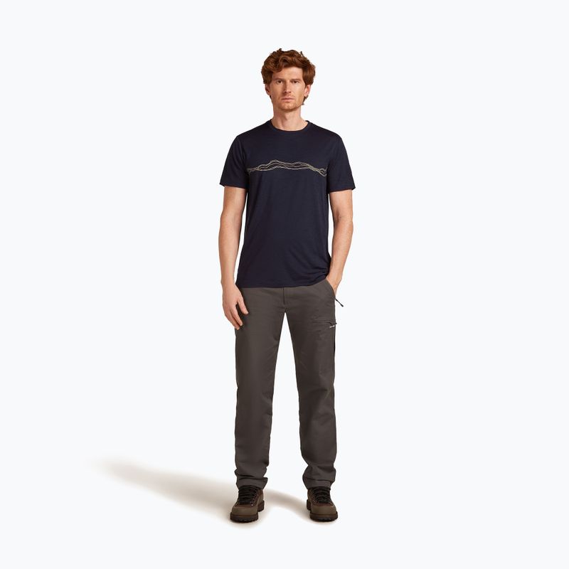Футболка чоловіча icebreaker Merino 150 Tech Lite Mountain Pulse midnight navy 2