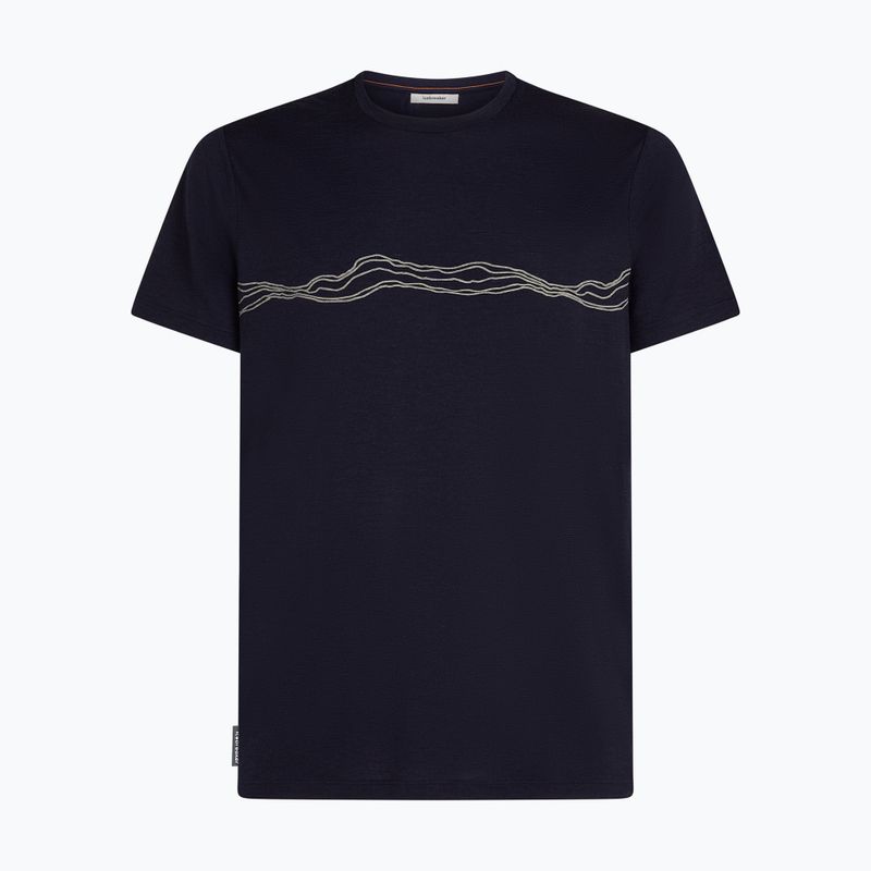 Футболка чоловіча icebreaker Merino 150 Tech Lite Mountain Pulse midnight navy 6