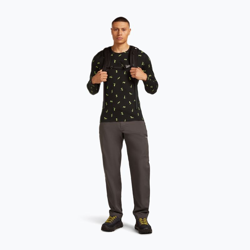 Лонгслів термічний чоловічий icebreaker Merino 200 Oasis Crewe Snow Day black/peridot/aop 4