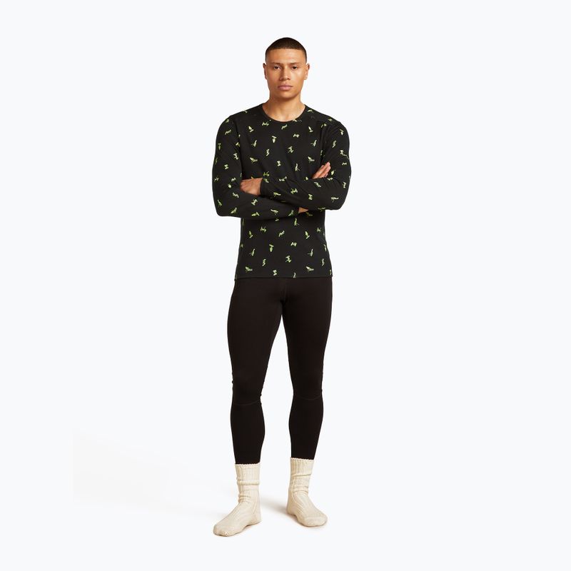 Чоловіча термоактивна кофта icebreaker Merino 200 Oasis Crewe Snow Day black/peridot/aop 5