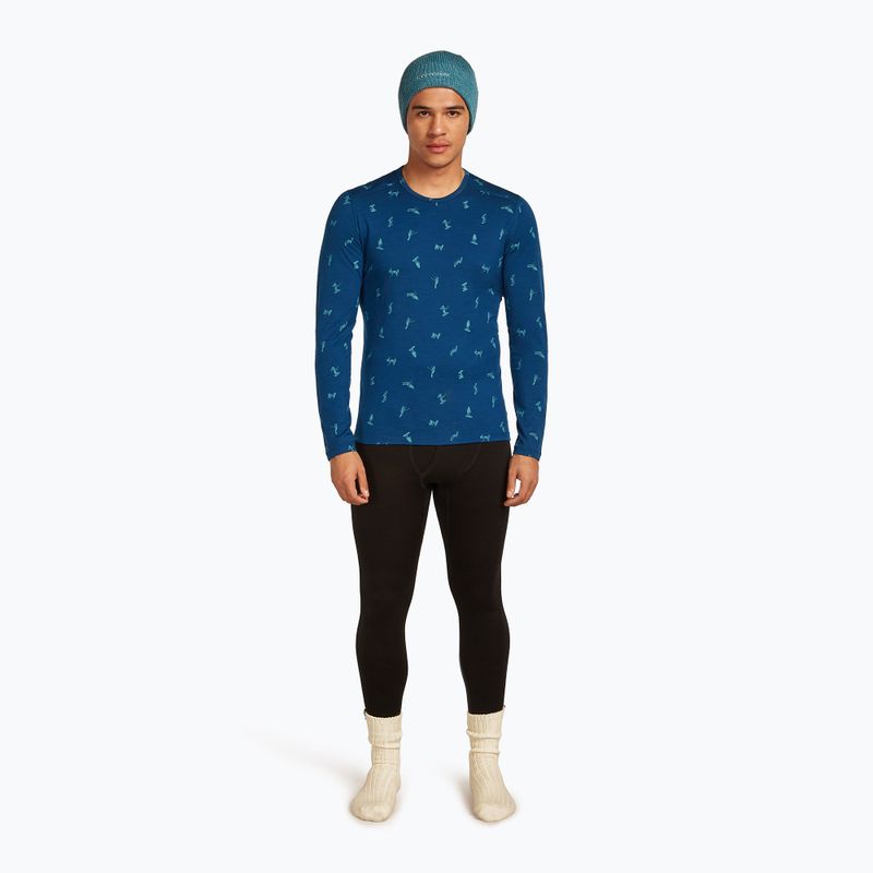 Чоловіча термоактивна кофта icebreaker Merino 200 Oasis Crewe Snow Day atlantis/topaz/aop 4