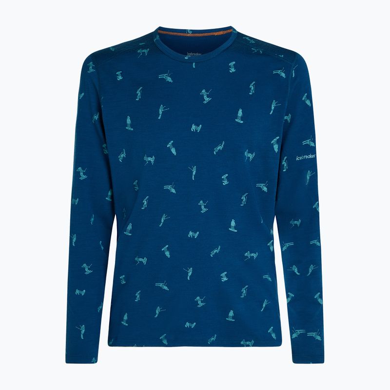 Лонгслів термічний чоловічий icebreaker Merino 200 Oasis Crewe Snow Day atlantis/topaz/aop 7