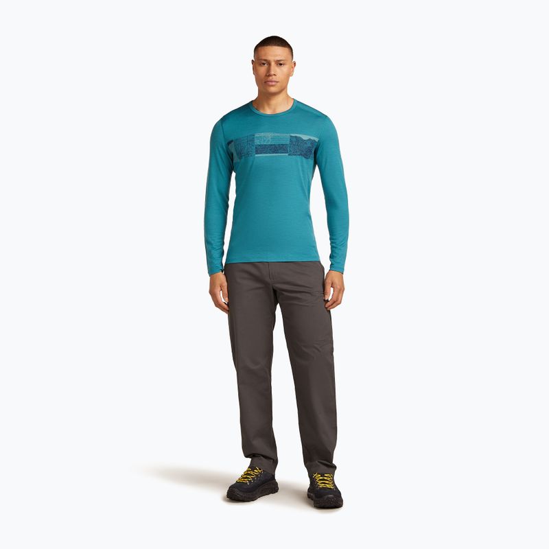 Чоловіча термоактивна кофта icebreaker Merino 200 Oasis Crewe Elevation Line topaz 2
