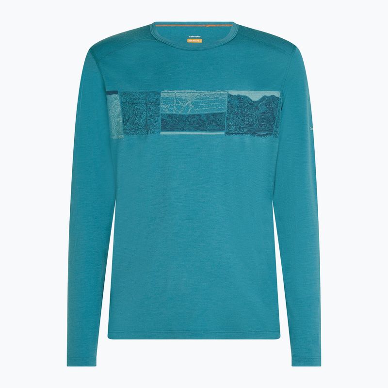 Лонгслів термічний чоловічий icebreaker Merino 200 Oasis Crewe Elevation Line topaz 7