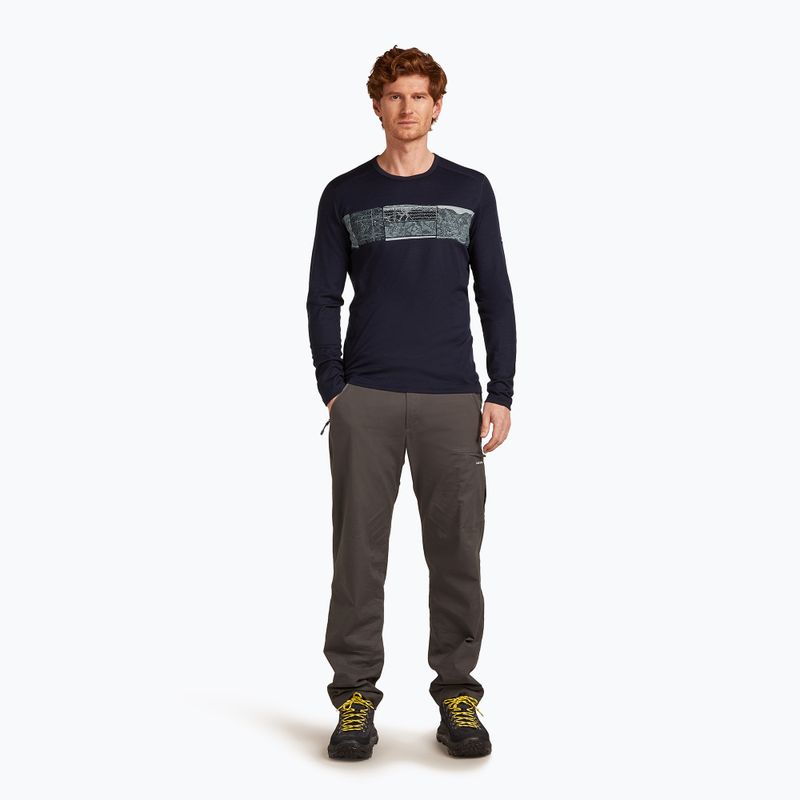 Чоловіча термоактивна кофта icebreaker Merino 200 Oasis Crewe Elevation Line midnight navy 2