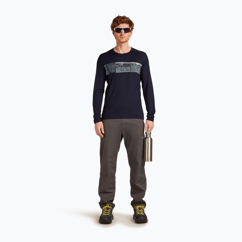 Чоловіча термоактивна кофта icebreaker Merino 200 Oasis Crewe Elevation Line midnight navy 4