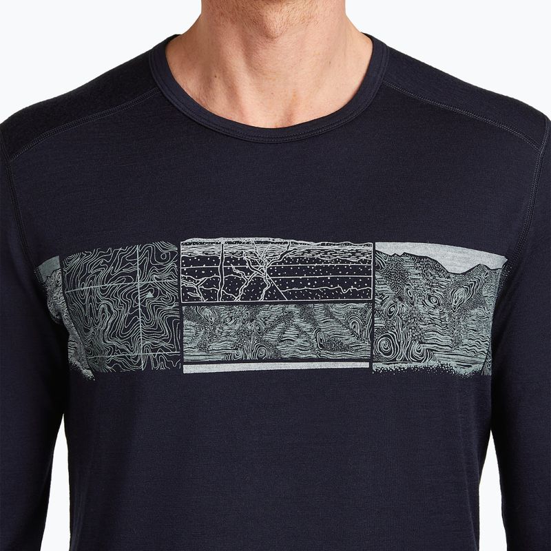 Чоловіча термоактивна кофта icebreaker Merino 200 Oasis Crewe Elevation Line midnight navy 5