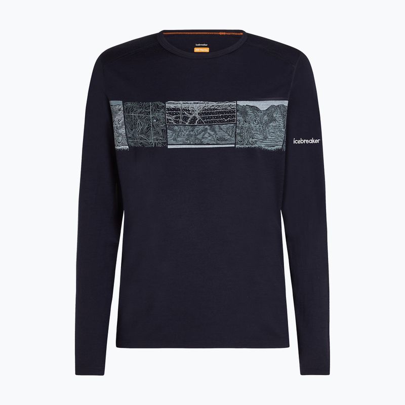 Чоловіча термоактивна кофта icebreaker Merino 200 Oasis Crewe Elevation Line midnight navy 7