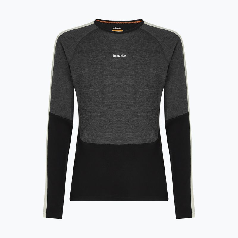 Чоловіча термоактивна футболка з довгим рукавом Icebreaker Merino 200 Oasis+ LS Crewe 0JI чорний/джет хітер/нефарбований/cb 7
