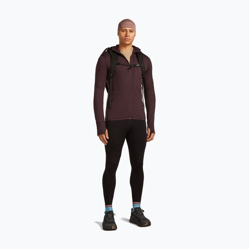 Чоловічий трекінговий світшот Icebreaker Merino 200 RealFleece Descender Zip Hoodie java з капюшоном 4