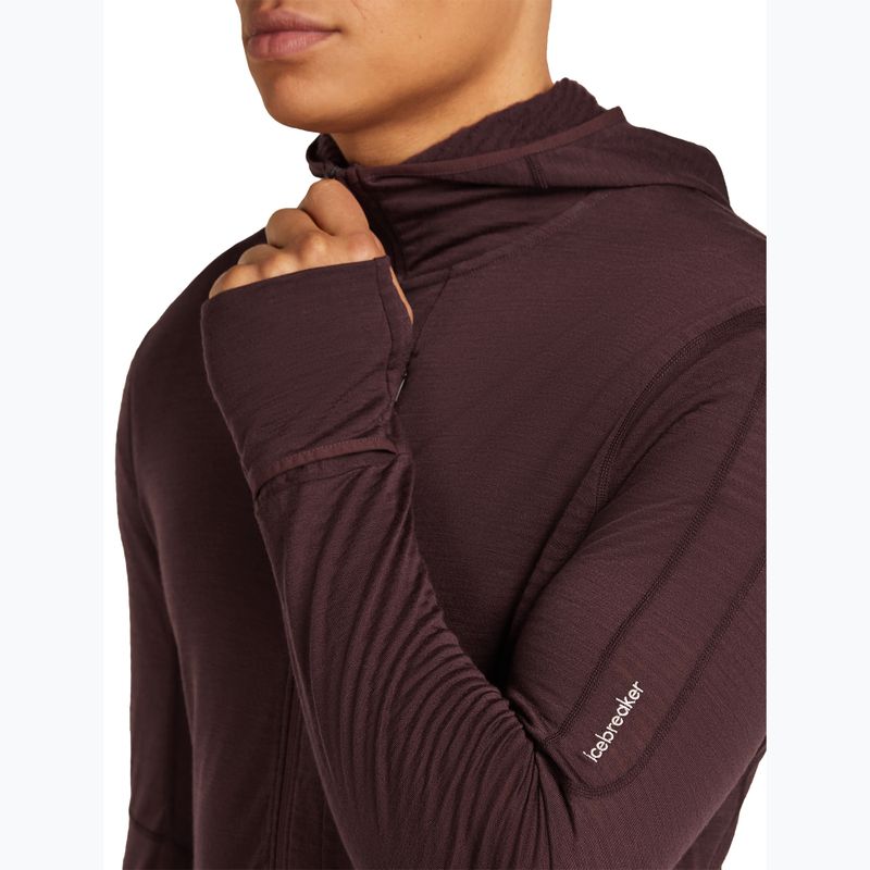 Чоловічий трекінговий світшот Icebreaker Merino 200 RealFleece Descender Zip Hoodie java з капюшоном 8