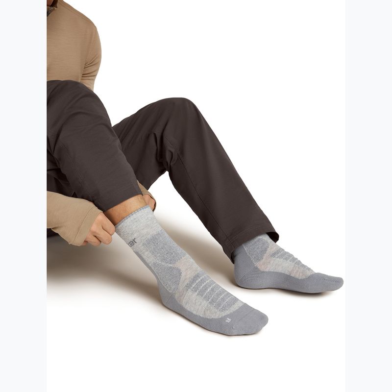 Шкарпетки чоловічі icebreaker Merino Hike+ Heavy Crew blizzard heather/alloy 4