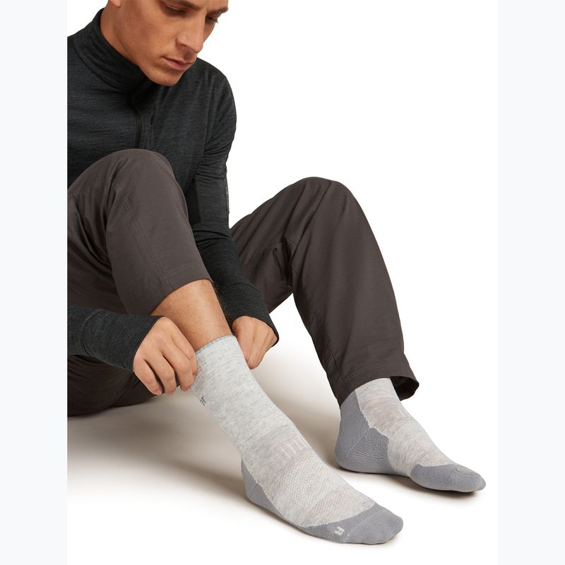 Шкарпетки чоловічі icebreaker Merino Hike+ Light Crew blizzard heather/alloy 4