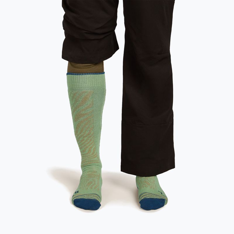 Шкарпетки гірськолижні чоловічі Icebreaker Merino Ski+ Medium OTC Mountain Contour seaglass/atlantis/trail 3