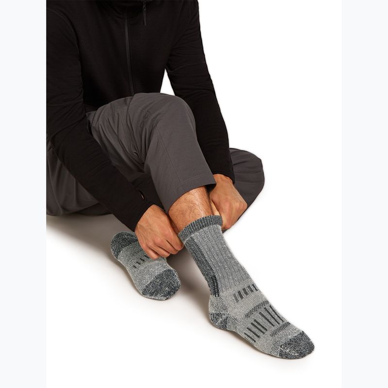 Шкарпетки чоловічі icebreaker Merino Hike+ Mountaineer Mid Calf jet heather/black 4