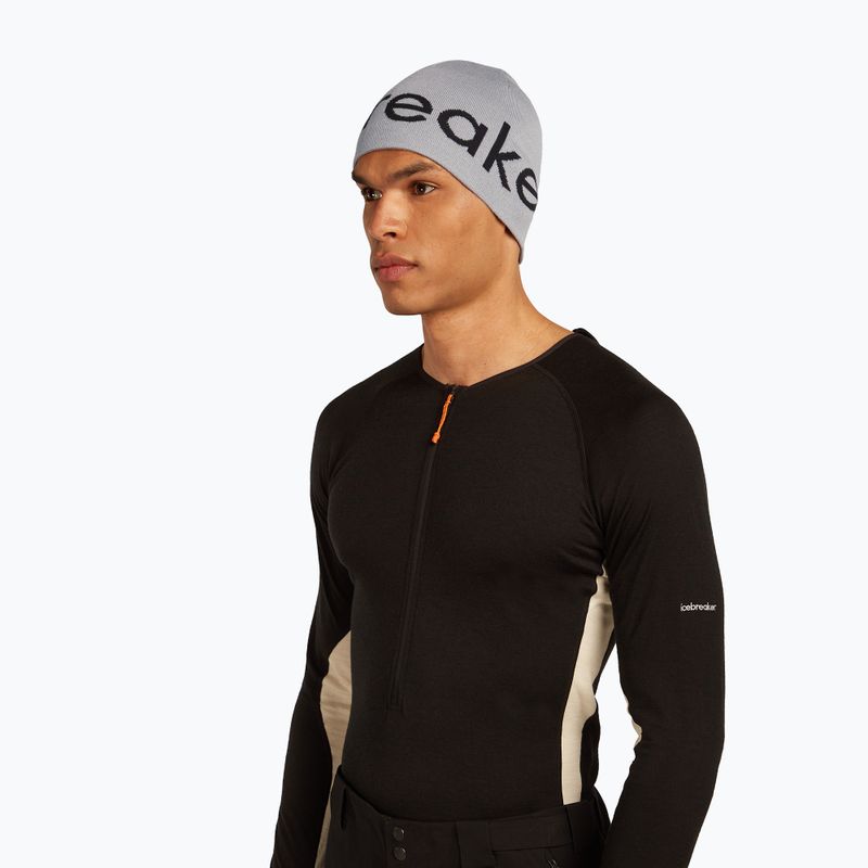 Шапка зимова icebreaker Merino Icebreaker Beanie alloy/black 3