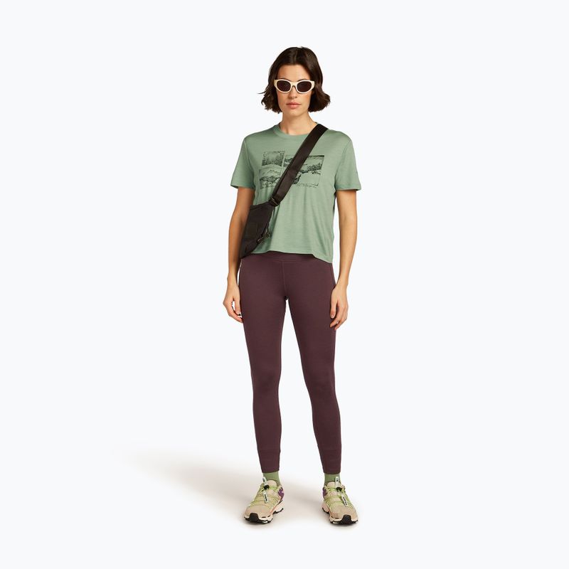 Футболка жіноча icebreaker Merino 150 Tech Lite Crop The Climb seaglass 4