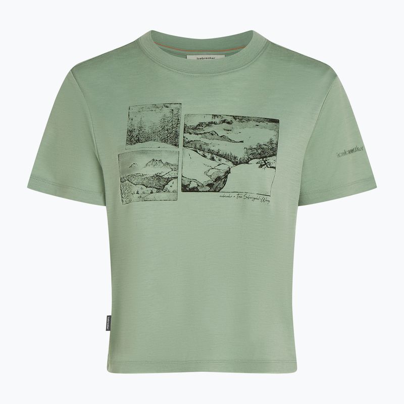 Футболка жіноча icebreaker Merino 150 Tech Lite Crop The Climb seaglass 7