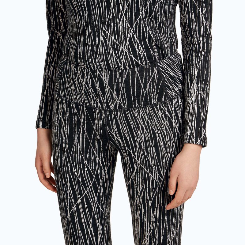 Легінси термічні жіночі Icebreaker Merino 260 Tech Vertex High Rise Delta Lines AOP black/snow/j 4