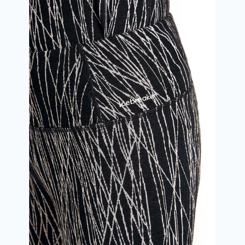 Легінси термічні жіночі Icebreaker Merino 260 Tech Vertex High Rise Delta Lines AOP black/snow/j 5