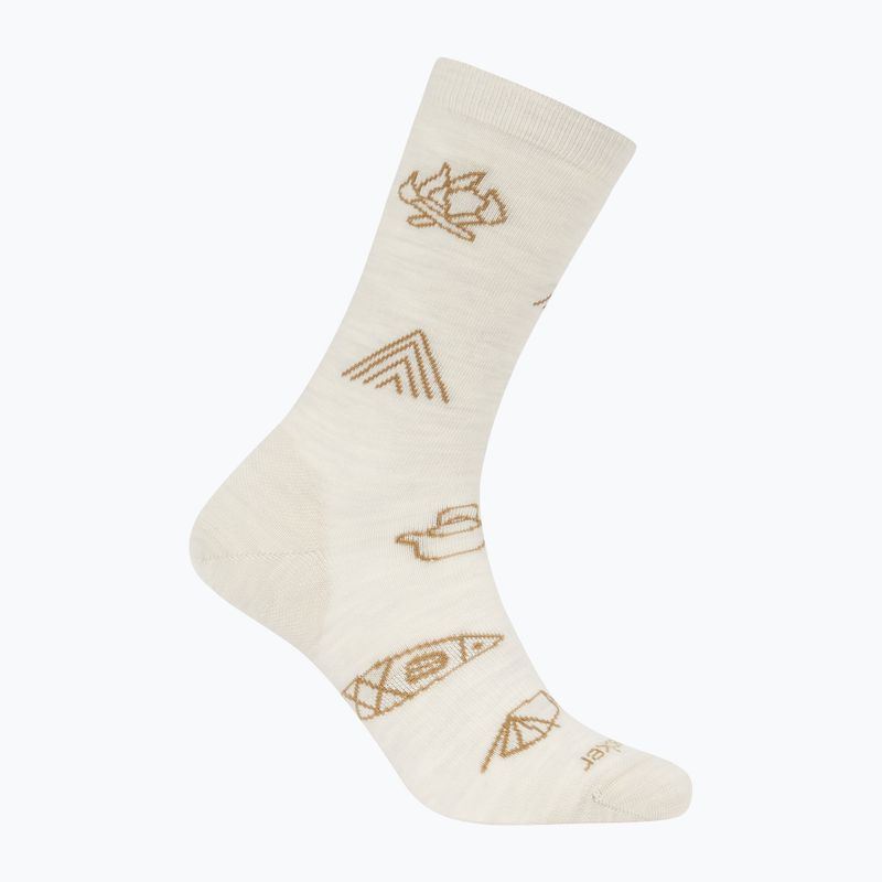 Шкарпетки жіночі icebreaker Merino Ultralight Crew Camp Ess ecru heather/sand