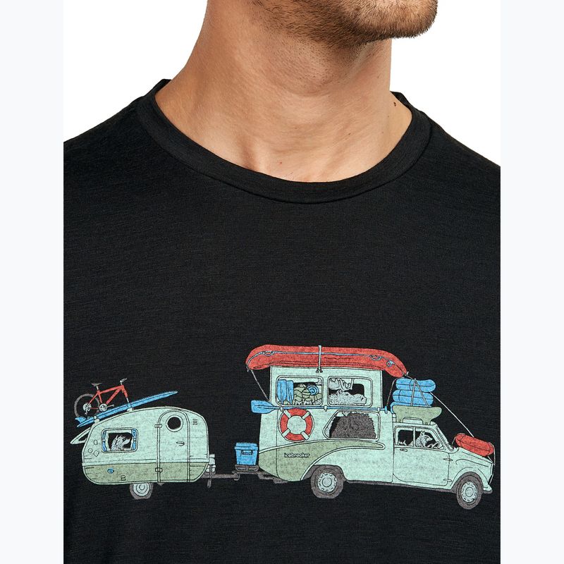 Футболка чоловіча icebreaker Merino 150 Tech Lite Transportage Tee black 6