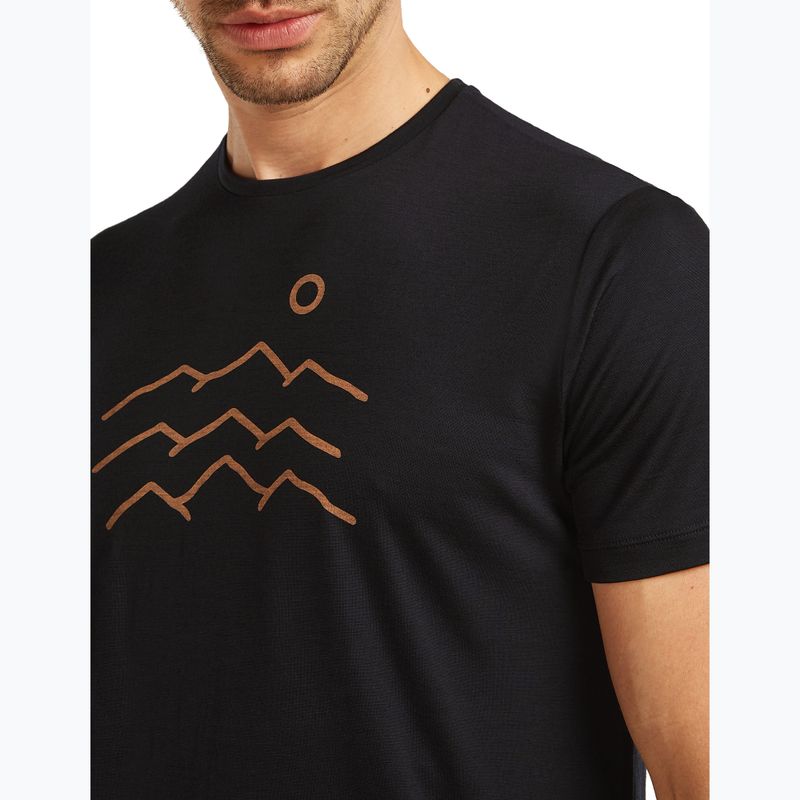 Футболка чоловіча icebreaker Merino 125 Cool-Lite Sphere Tee Across The Peaks black 5