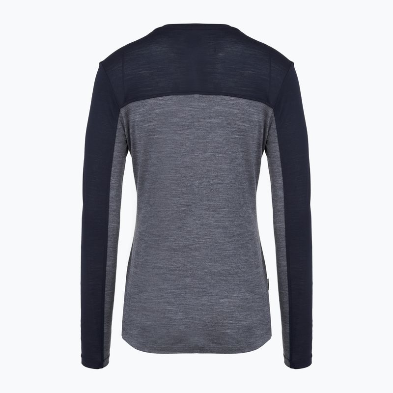 Лонгслів жіночий icebreaker Merino 125 Cool-Lite Sphere Tee CB midnnavy hthr/midnnavy/cb 2