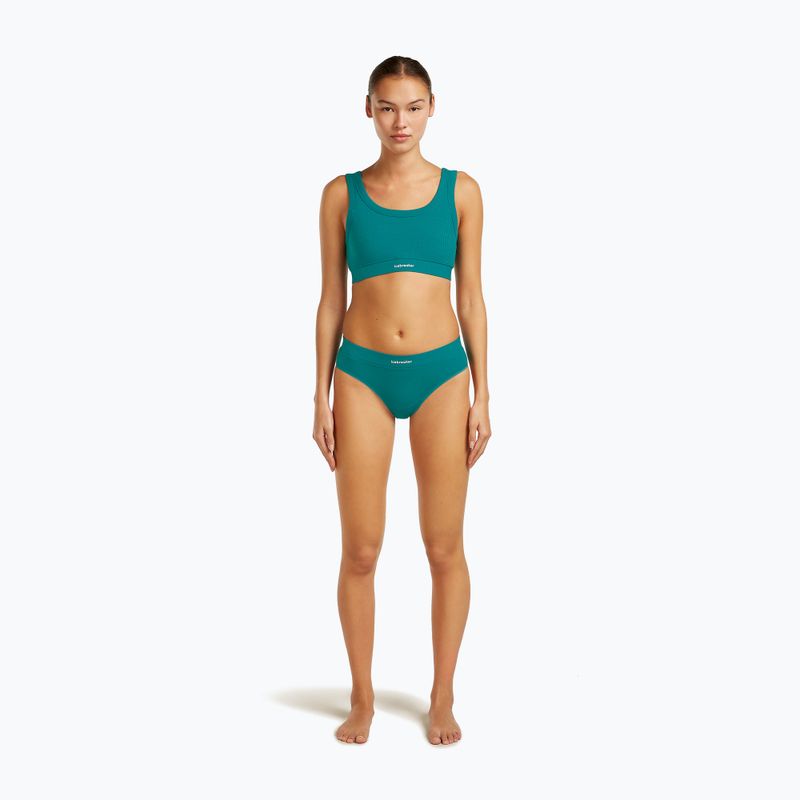 Бюстгальтер термічний icebreaker Merino Rib Lotus tidal teal 2
