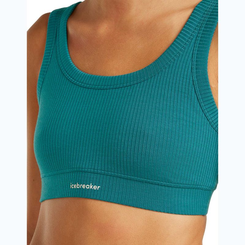 Бюстгальтер термічний icebreaker Merino Rib Lotus tidal teal 4