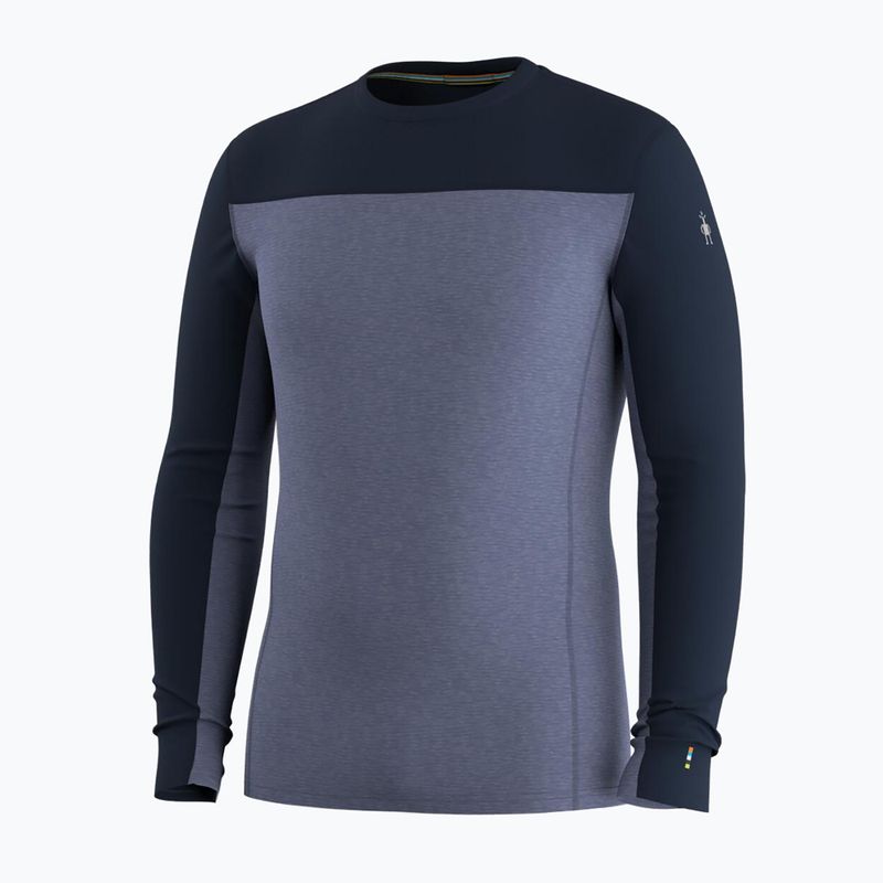 Кофта термоактивна чоловіча Smartwool Classic Thermal Merino Base Layer Colorblock Crew Boxed deep navy/nightfall 3