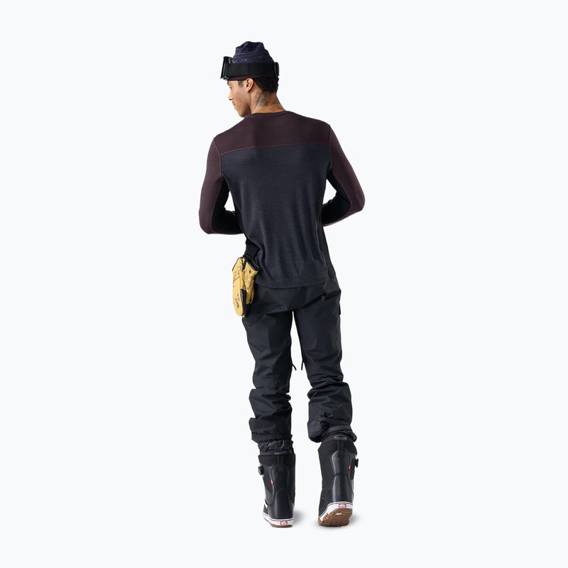 Кофта термоактивна чоловіча Smartwool Classic Thermal Merino Base Layer Colorblock Crew Boxed mink/charcoal 2